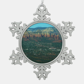 Adorno De Peltre Tipo Copo De Nieve Sedona y la roca de la olla de café desde arriba