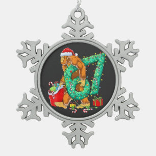 Adorno De Peltre Tipo Copo De Nieve Seis Siete Pie Grande 67 Sasquatch Meme Navidad