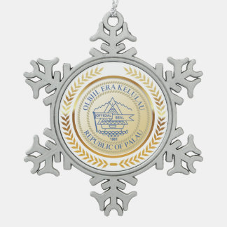Adorno De Peltre Tipo Copo De Nieve Sello Oficial de Palau