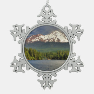 ADORNO DE PELTRE TIPO COPO DE NIEVE SHASTA DEL SOPORTE DEL LAGO SISKIYOU
