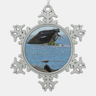 Adorno De Peltre Tipo Copo De Nieve Shipwreck de Cape May