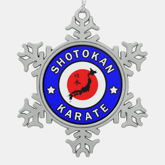 Adorno De Peltre Tipo Copo De Nieve Shotokan Karate (Anverso)
