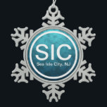 Adorno De Peltre Tipo Copo De Nieve SIC NJ Sea Isle City New Jersey Beach Etiqueta<br><div class="desc">SIC NJ Sea Isle City New Jersey Beach Etiqueta Copo de nieve Ornamento de Navidad -</div>