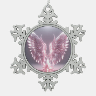 Adorno De Peltre Tipo Copo De Nieve símbolo de ángulo rosa claro