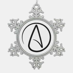 Adorno De Peltre Tipo Copo De Nieve Símbolo de ateísmo - Signo ateo