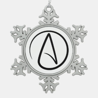 Adorno De Peltre Tipo Copo De Nieve Símbolo de ateísmo - Signo ateo