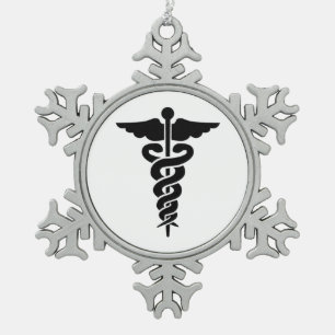 Adorno De Peltre Tipo Copo De Nieve Símbolo médico de enfermeras