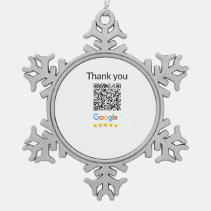 Adorno De Peltre Tipo Copo De Nieve Simple código qr minimalista agregar logo escanear