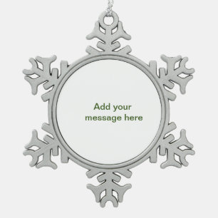 Adorno De Peltre Tipo Copo De Nieve Simple minimal verde añade tu texto nombre foto pe