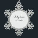 Adorno De Peltre Tipo Copo De Nieve simple mínimo añadir tu nombre texto baby ducha th<br><div class="desc">diseño</div>