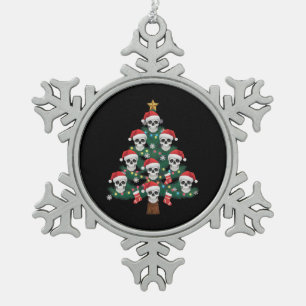 Adorno De Peltre Tipo Copo De Nieve Skeleton Santa del árbol de Navidad Pajama