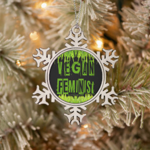 Adorno De Peltre Tipo Copo De Nieve SlipperyJoe's atención vegana feminista que llama