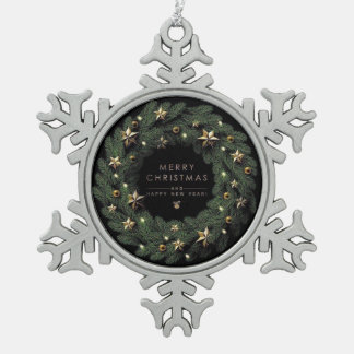 Adorno De Peltre Tipo Copo De Nieve Snow flakes framed ornament 
