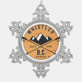 Adorno De Peltre Tipo Copo De Nieve Snowboard del esquí de Canadá de la Columbia