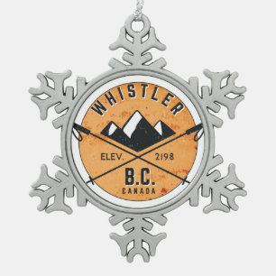 Adorno De Peltre Tipo Copo De Nieve Snowboard del esquí de Canadá de la Columbia