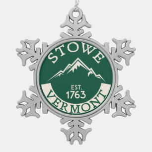 Adorno De Peltre Tipo Copo De Nieve Snowboard del esquí de Stowe Vermont del esquí