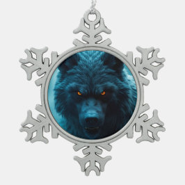 Adorno De Peltre Tipo Copo De Nieve Snowflake Framed Ornament