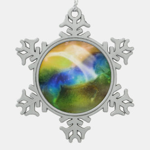 Adorno De Peltre Tipo Copo De Nieve Snowflake Ornament Horse Planet Galaxy Earth azul