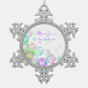 Adorno De Peltre Tipo Copo De Nieve Soap Bubbles