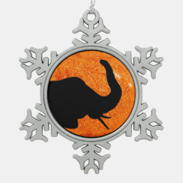 Adorno De Peltre Tipo Copo De Nieve Sombra de eclipse solar de perfil de elefante