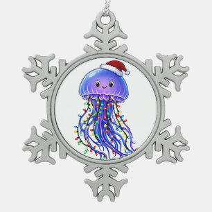 Adorno De Peltre Tipo Copo De Nieve Sombrero de Santa de medusa Luces de Navidad Alegr