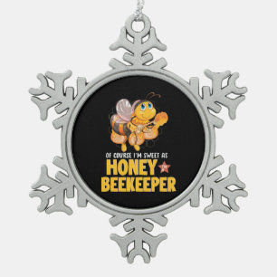 Adorno De Peltre Tipo Copo De Nieve Soy Dulce Como Abeja De Miel