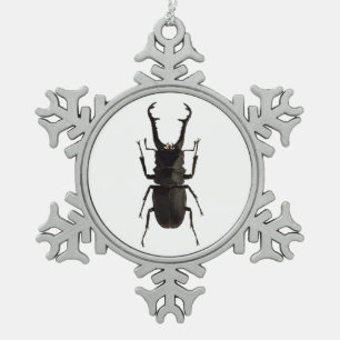 Adorno De Peltre Tipo Copo De Nieve Stag Beetle