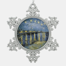 Adorno De Peltre Tipo Copo De Nieve Starry Night Vincent van Gogh