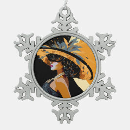 ADORNO DE PELTRE TIPO COPO DE NIEVE SU CORONA #1