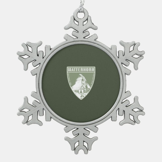 Adorno De Peltre Tipo Copo De Nieve Suiza Italia (Anverso)