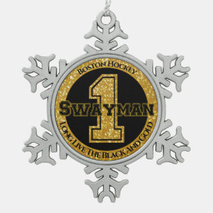 Adorno De Peltre Tipo Copo De Nieve Swayman de hockey Boston 1
