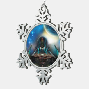 Adorno De Peltre Tipo Copo De Nieve Tamalin 5 ornamento de copo de nieve