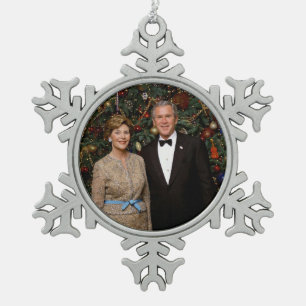 Adorno De Peltre Tipo Copo De Nieve Tarjeta de Navidad del Presidente estadounidense G