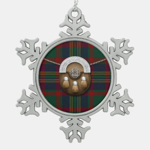 Adorno De Peltre Tipo Copo De Nieve Tartán y escarcela de los montañeses de Escocia