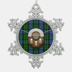Adorno De Peltre Tipo Copo De Nieve Tartán y escarcela de los montañeses de Escocia de
