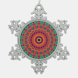 Adorno De Peltre Tipo Copo De Nieve Tattoo Kaleidoscope Fractal