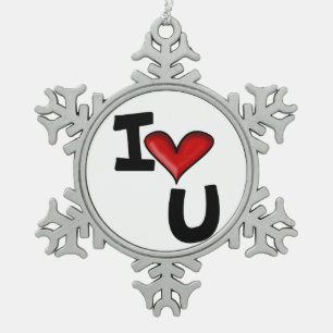 Adorno De Peltre Tipo Copo De Nieve te amo