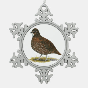 Adorno De Peltre Tipo Copo De Nieve Tennessee Red Quail