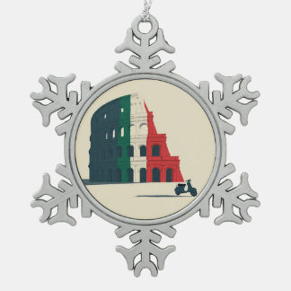 Adorno De Peltre Tipo Copo De Nieve The "Roman Christmas" Collector’s Metal Ornament
