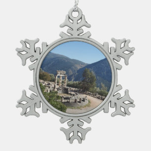Adorno De Peltre Tipo Copo De Nieve Tholos de Atenea Delfos Grecia Adorno de Recuerdo