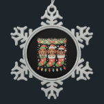 Adorno De Peltre Tipo Copo De Nieve Three Santa Elf Dachshunds Christmas Socks Funny<br><div class="desc">Three Santa Elf Dachshunds Christmas Socks Funny</div>