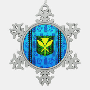 Adorno De Peltre Tipo Copo De Nieve Tiki Kanaka Maoli tribal