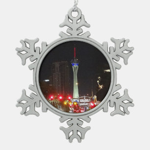 Adorno De Peltre Tipo Copo De Nieve Torre de la Estratósfera Las Vegas #3 Ornamento de