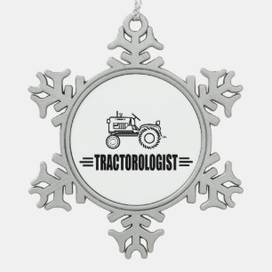 Adorno De Peltre Tipo Copo De Nieve Tractor divertido Lover