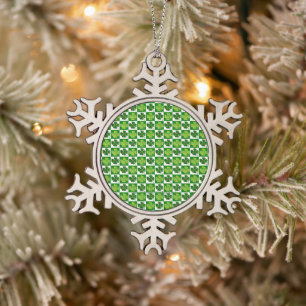 Adorno De Peltre Tipo Copo De Nieve Trebol de cuatro hojas del día de San Patricio de