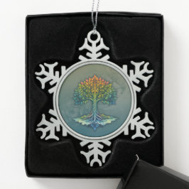 Adorno De Peltre Tipo Copo De Nieve Tree of Life Shifting Dawn 