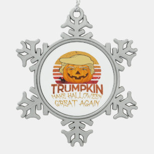 Adorno De Peltre Tipo Copo De Nieve Trumpkin Halloween Funny Classic