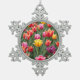 Adorno De Peltre Tipo Copo De Nieve Tulipanes holandeses