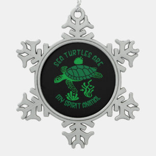 Adorno De Peltre Tipo Copo De Nieve Turtle Lover   Las tortugas marinas son mi animal 