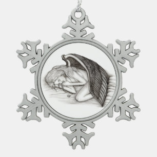 Adorno De Peltre Tipo Copo De Nieve Un ángel dormido